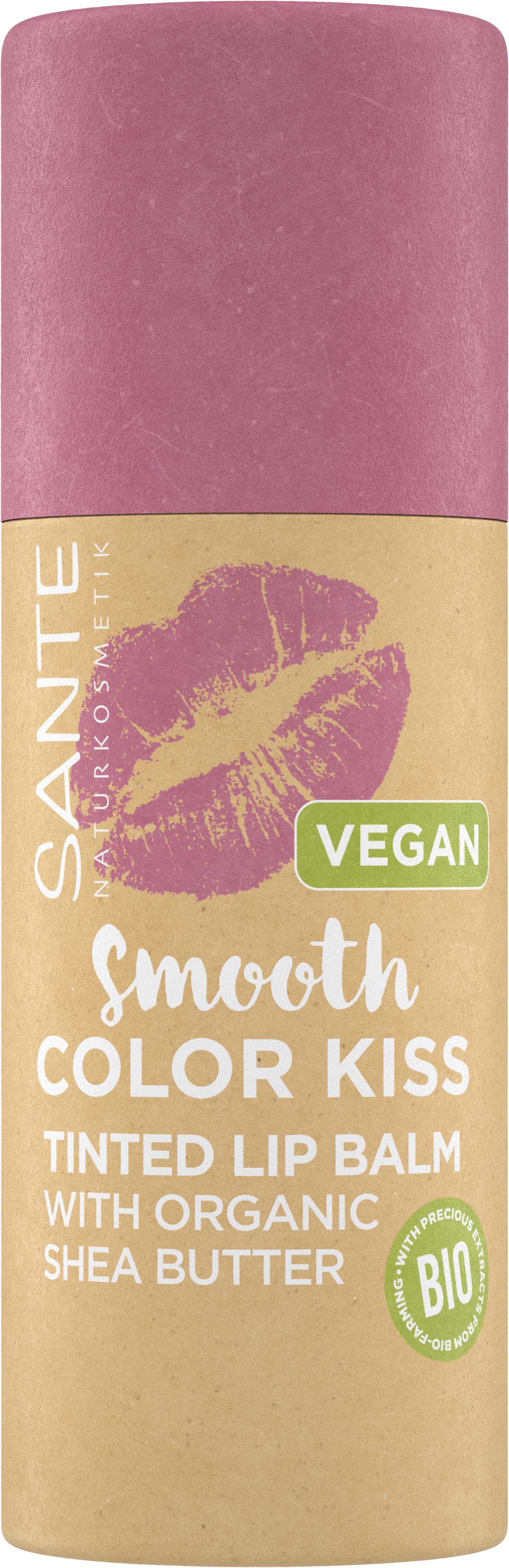 Smooth Color Kiss 02 Soft Red | SANTE Natural Cosmetics