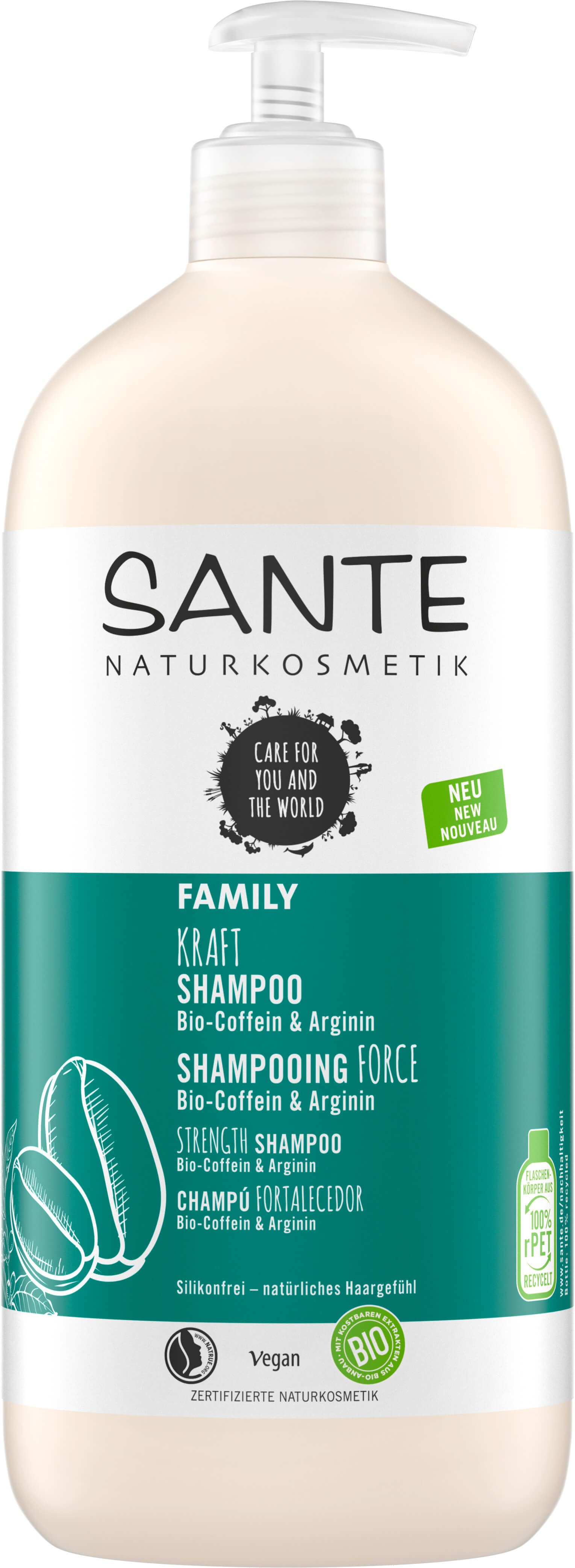 Kraft Shampoo Bio-Coffein & Arginin Naturkosmetik | SANTE