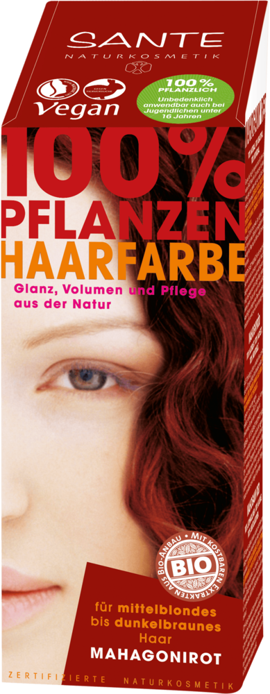 Pflanzenhaarfarbe - mahagonirot
