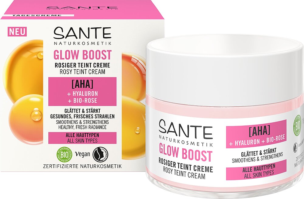 Glow Boost Rosiger Teint Creme | SANTE Naturkosmetik