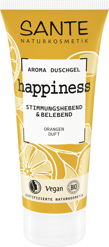 HAPPINESS Aroma Duschgel Bio-Orange, 200ml