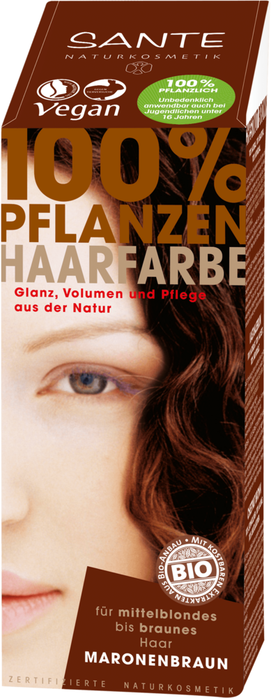 Pflanzenhaarfarbe - maronenbraun
