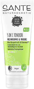 5in1 Clay Cleanser & Mask Organic Grapefruit & Evermat