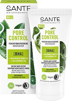 Pore Control Feuchtigkeitscreme mit BHA, Niacinamid Effekt & Bio-Grüner Tee